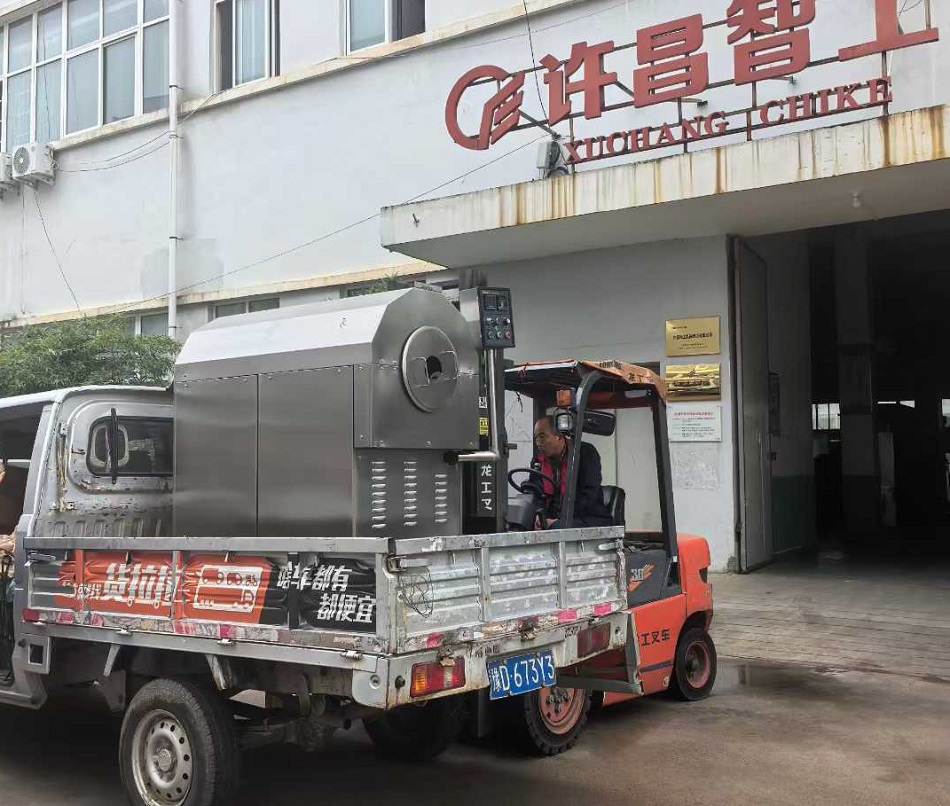 炒货旺季已到k8凯发多种型号电磁炒货机发货不断