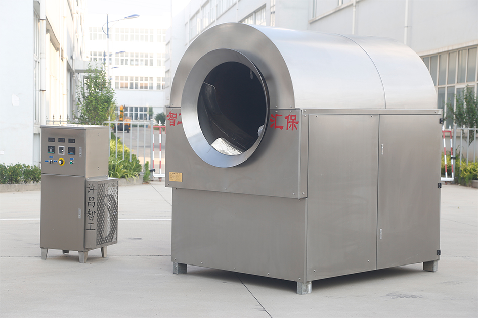 k8凯发机械大型炒货机炒锅实拍